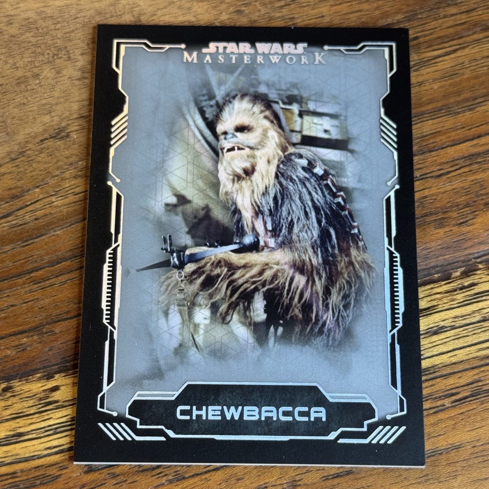 Carta parallela Chewbacca 2016 Topps Star Wars capolavoro ARGENTO METALLIZZATO 54/99 #6