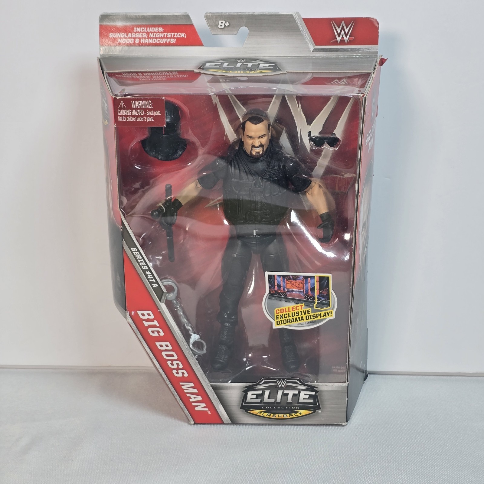 WWE Elite Collection Flashback Big Boss Man Swat Gear Mattel NUOVO scatola usurata*
