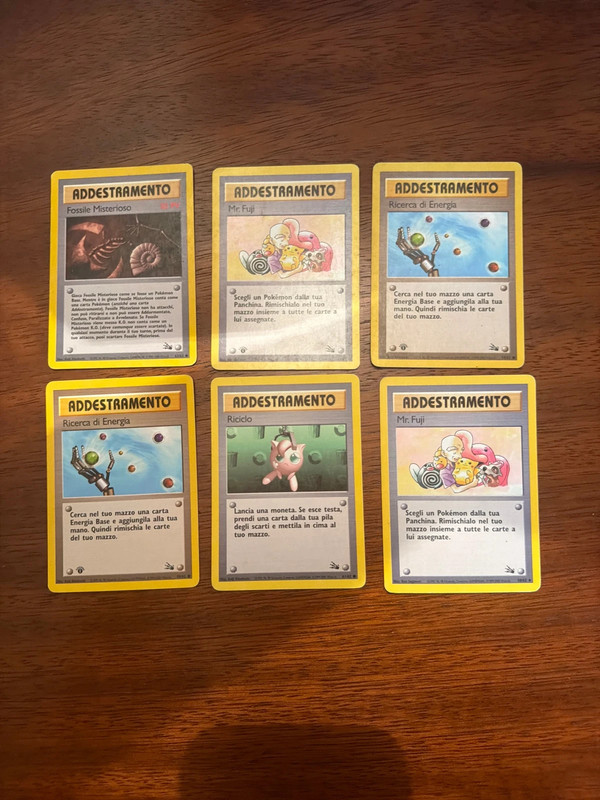 Lotto 6 Carte Pokémon Addestramento Vintage - Fossil & Jungle WOTC