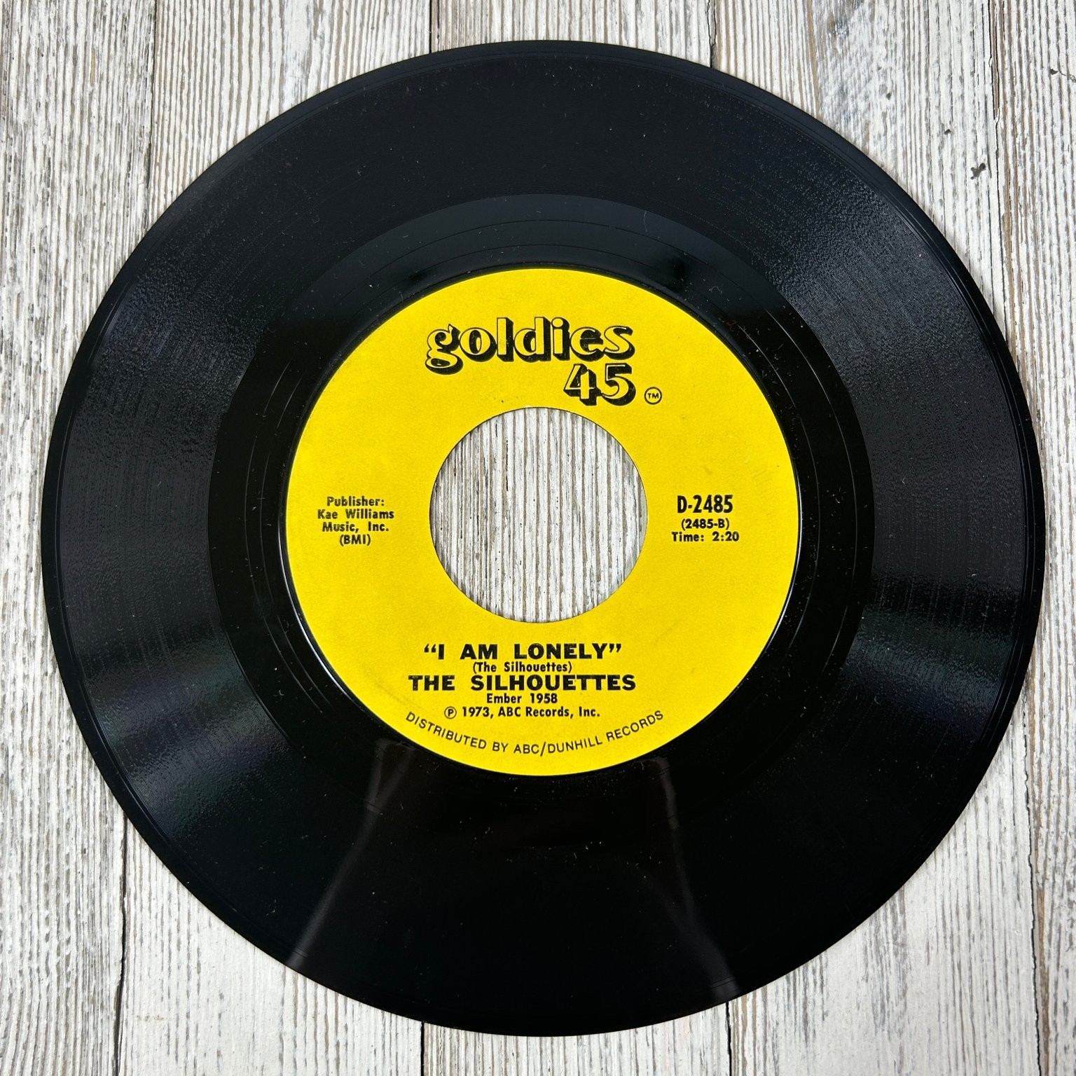 The Silhouettes - Get a Job / I Am Lonely 7" Record 1973 Goldies 45 Doo-Wop R&B