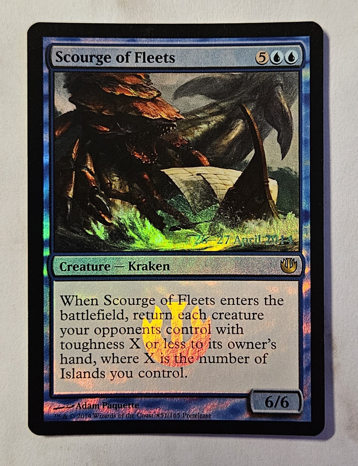 Scourge Of Fleets - Foil Rare NM - MTG Journey into Nyx - Prerelease - ⚔️B&B 