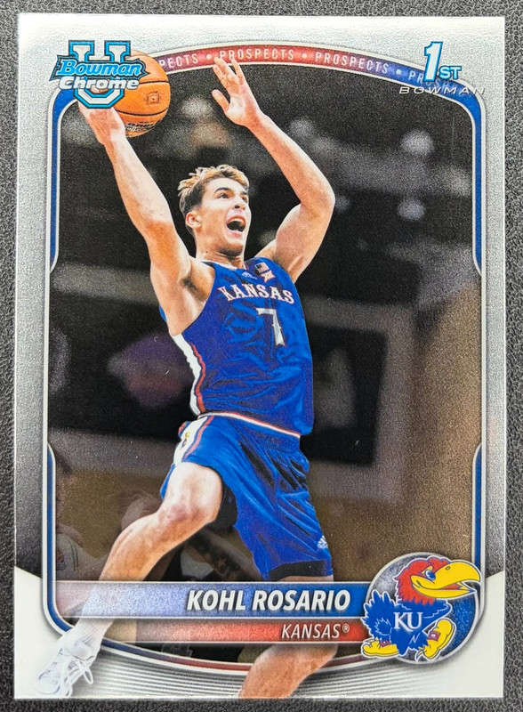 Topps Chrome Bowman U Basketball 2025/26 Kohl; Rosario 1st Bowman Kansas
