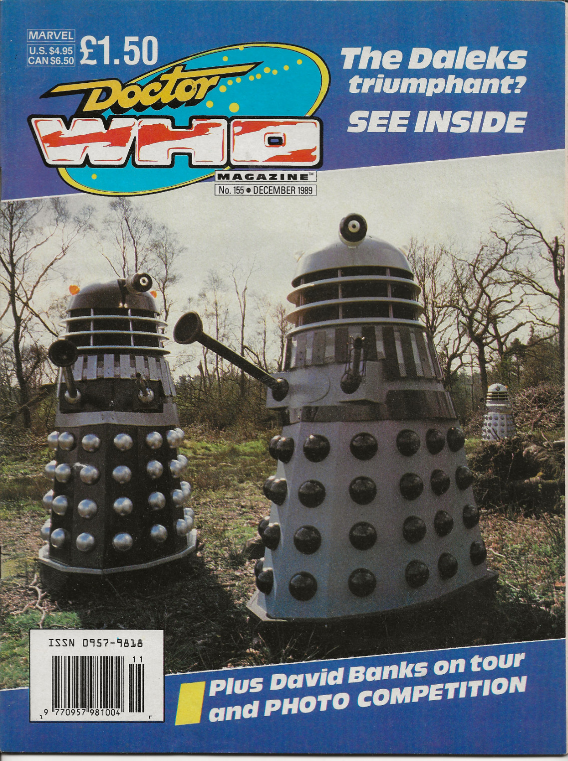 Doctor Who Magazine Issue 155 -  December 1989  Daleks on cover