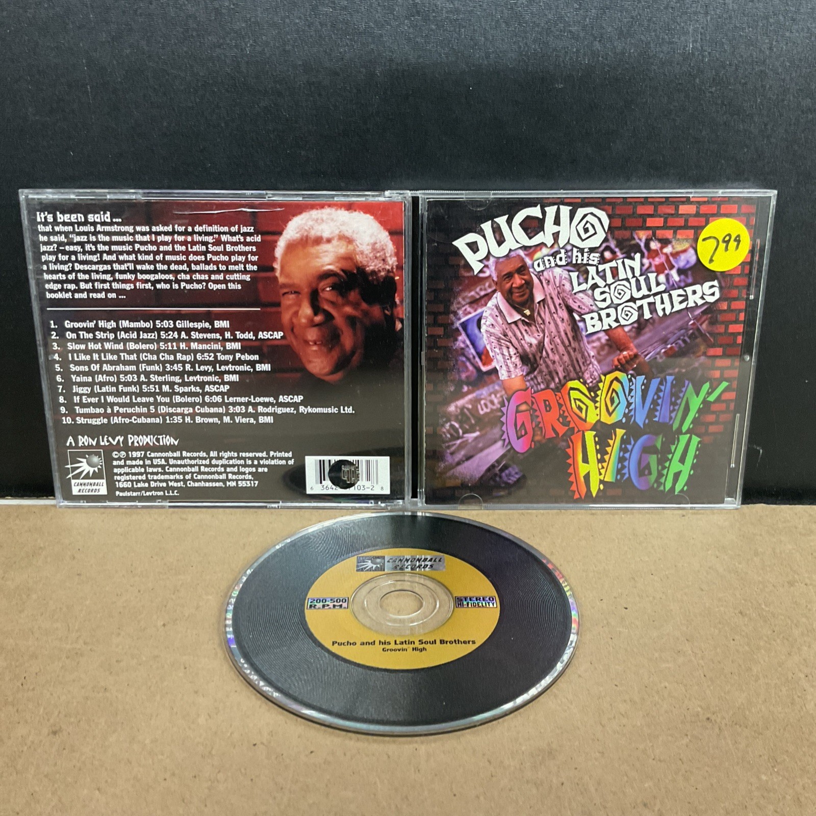 Groovin High Pucho And His Latin Soul Brothers CD 1997 Cannonball Records