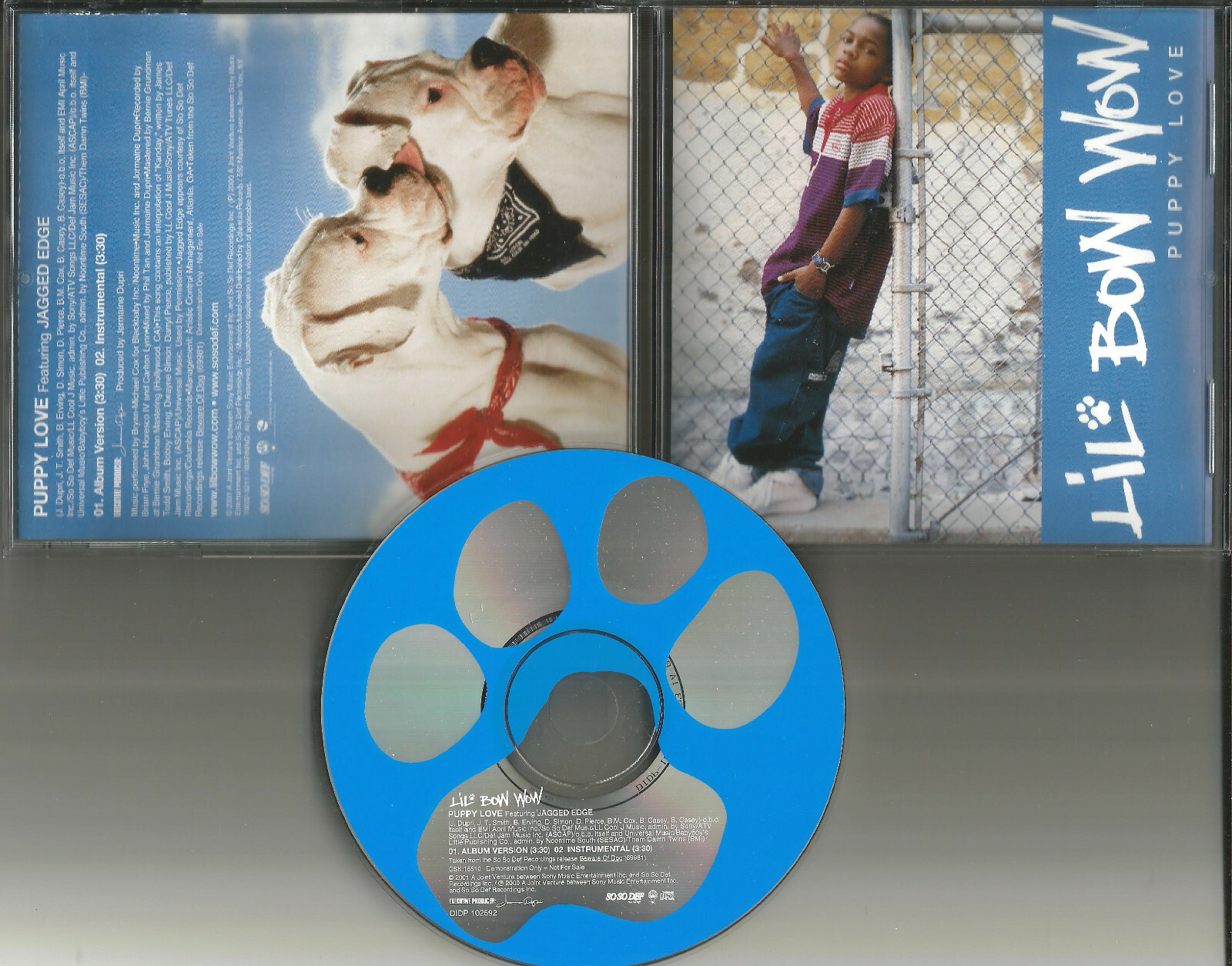 LIL BOW WOW w/ JAGGED EDGE Puppy Love 2TRX w. RARE INSTRUMENTAL PROMO CD Single 
