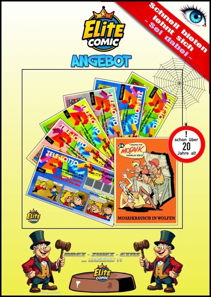 Mosaico - 6 banconote Abrafaxe - Tele Lotto 1997 💥 come nuove 💥 AAP