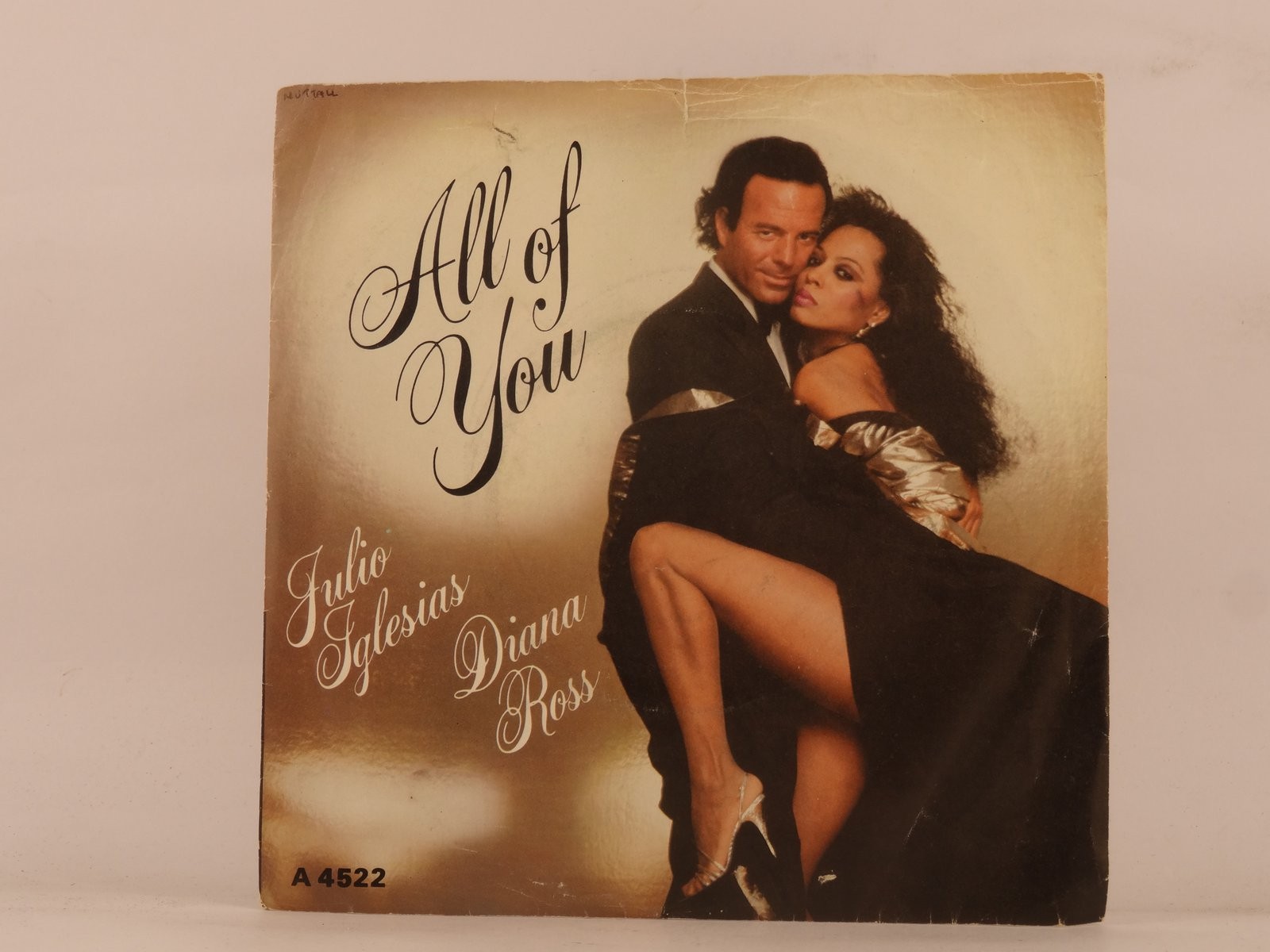 JULIO IGLESIAS & DIANA ROSS ALL OF YOU (114) 2 Track 7" Single including Picture