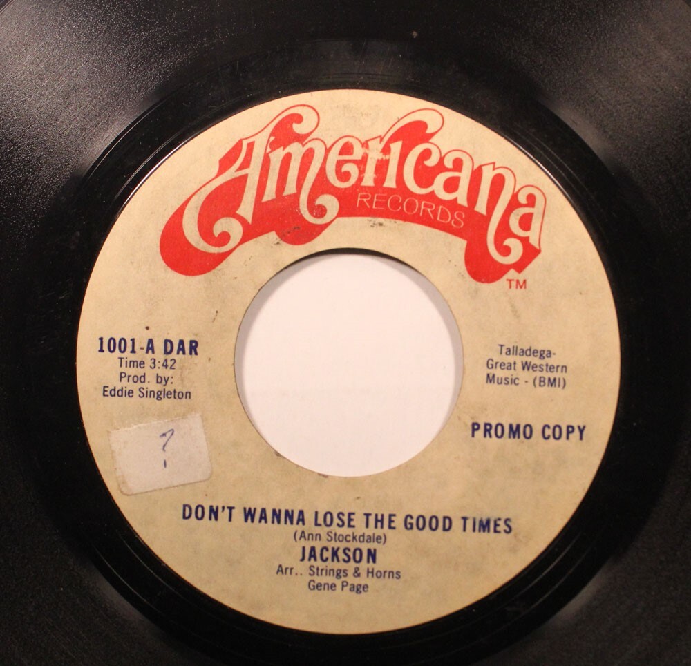 Hear! Funk Raro Promo 45 JACKSON - Don'T Wanna Perdere Il Buono Times / Pretty
