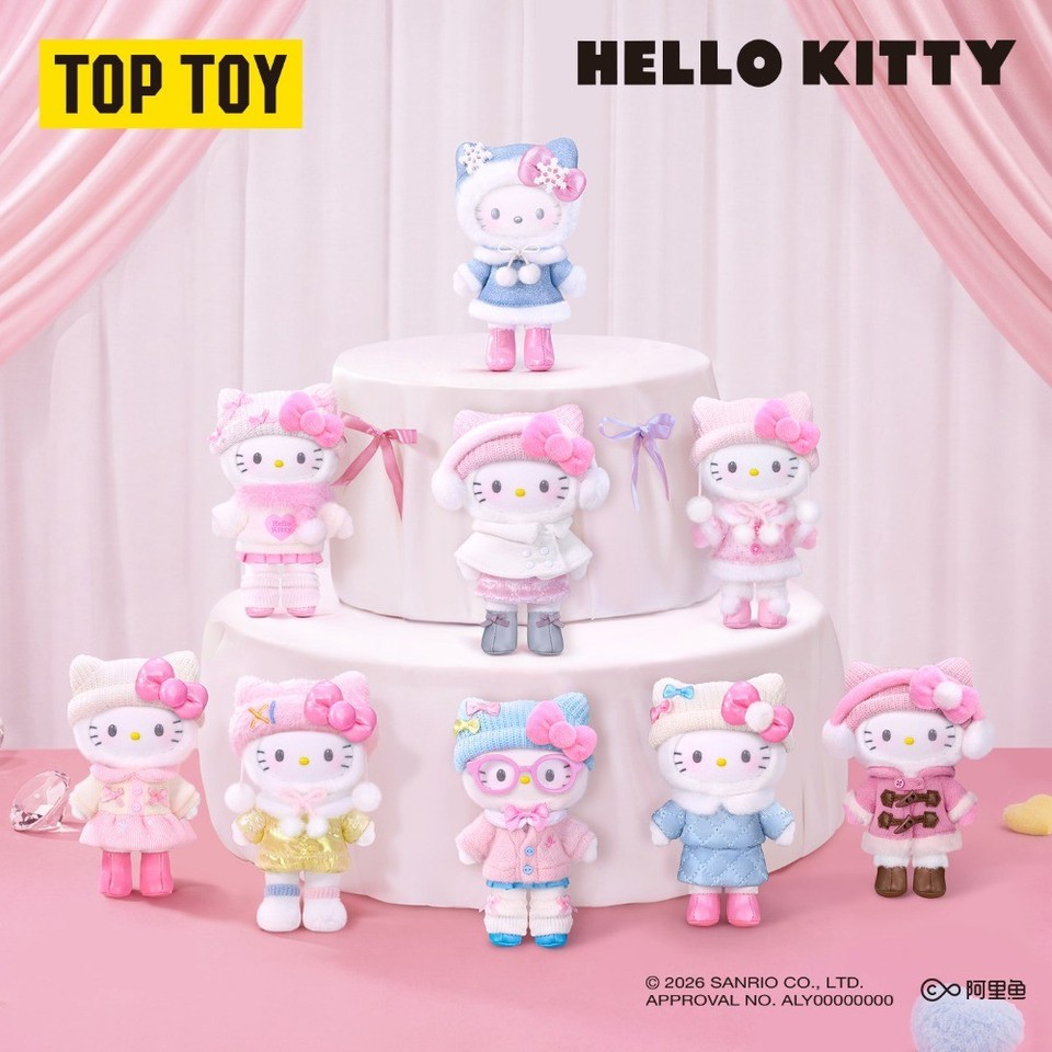 TOPTOY HelloKitty Heartbeat Photoshoot Series Plush Pendant Blind Box Figure Hot