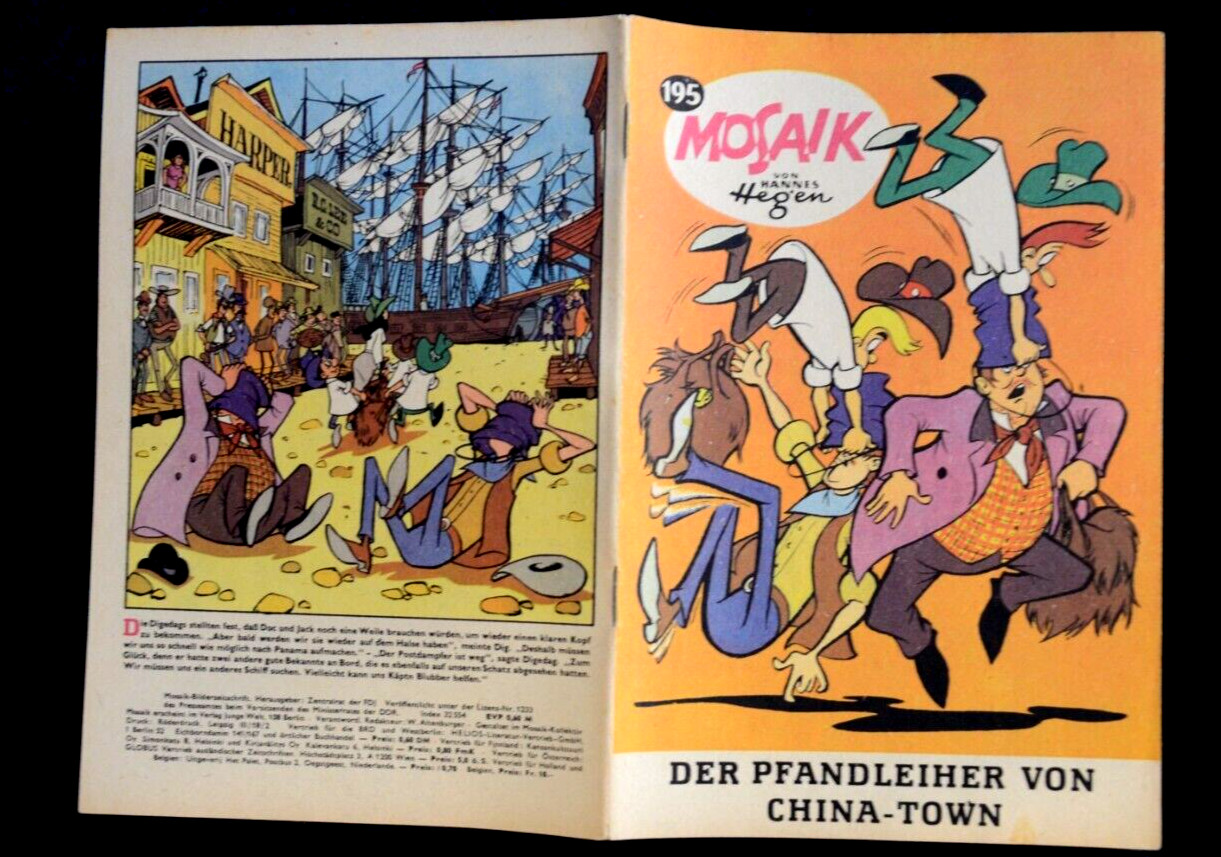 Originale MOSAIK Hannes Hegen Nr. 195 Il Pignoratore Di Chinatown DDR