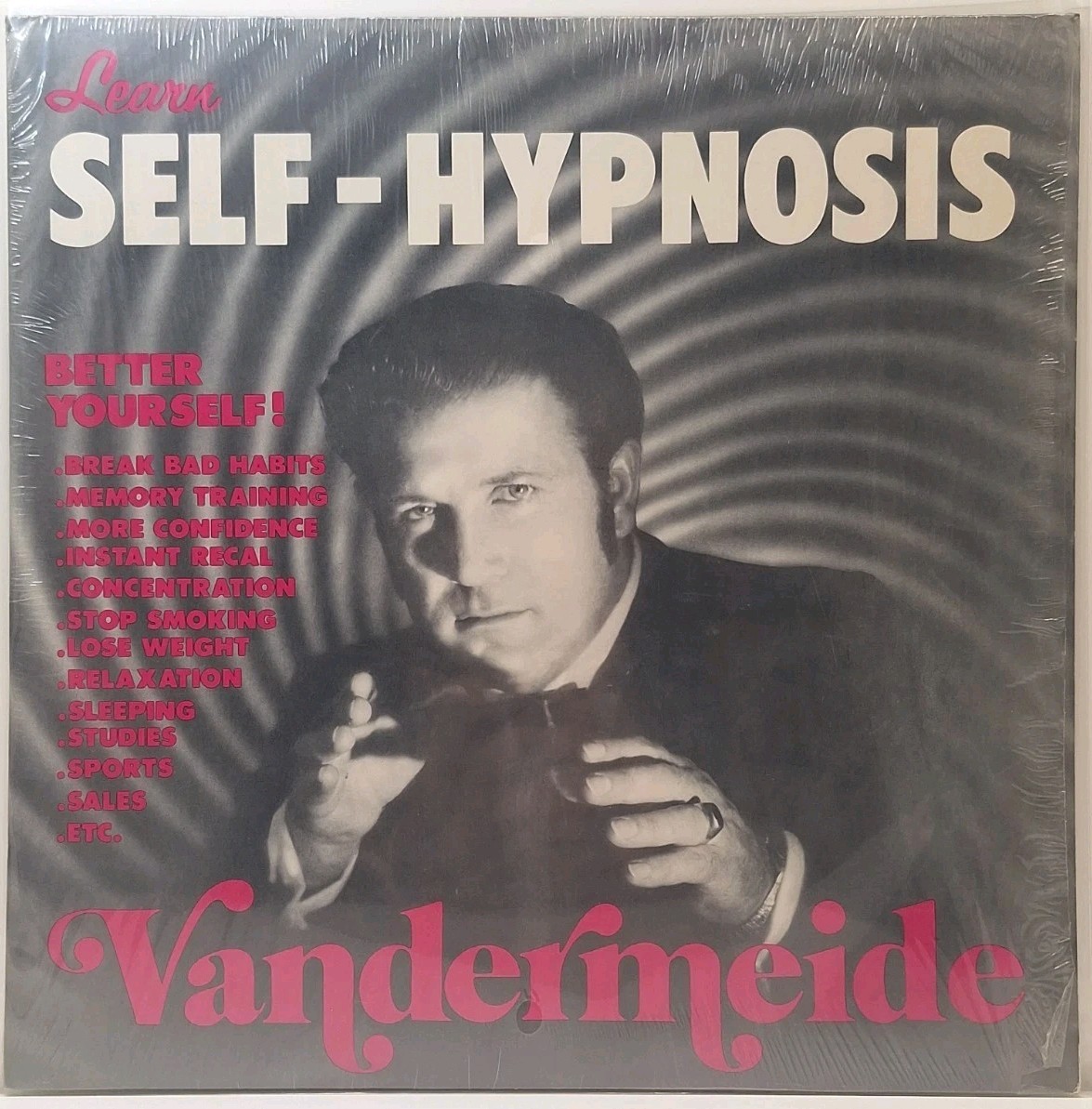 Vandermeide Learn Self Hypnosis LP VG+/EX Rare OOP Self Help Fast Shipping 
