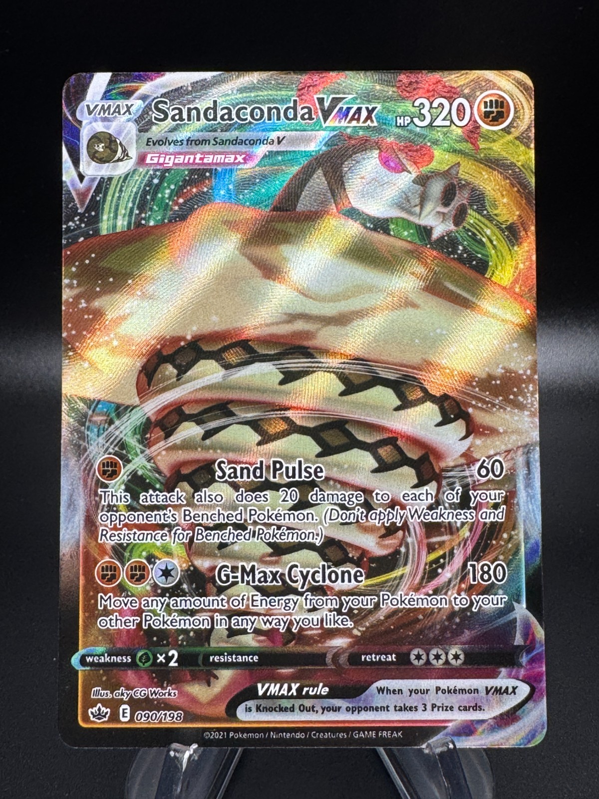 Pokemon Scudo Spada Regno Ghiacciante SANDACONDA VMAX Ultra Rara #090/198 3