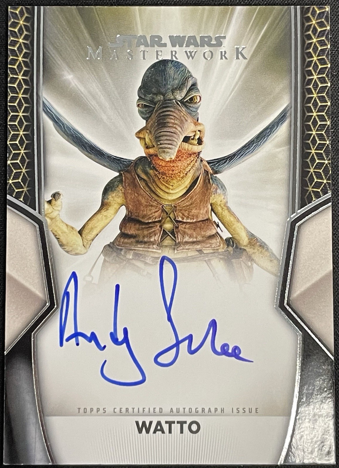 Capolavoro Topps Star Wars 2025 - Autografo su carta di Andy Secombe come Watto