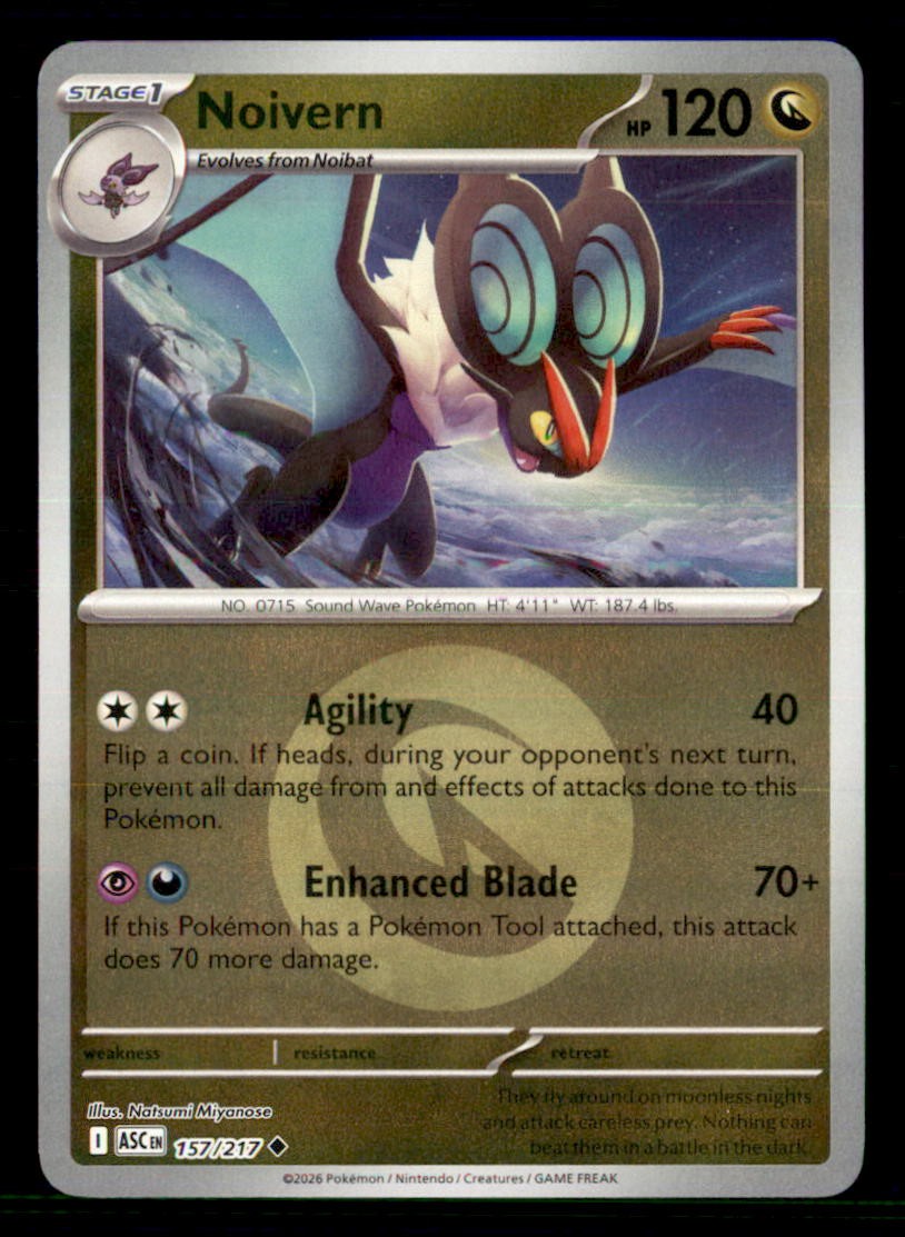 Noivern (Modello Simbolo Energia) 157/217 Eroi Ascesi Pokemon Reverse Holo quasi nuovo