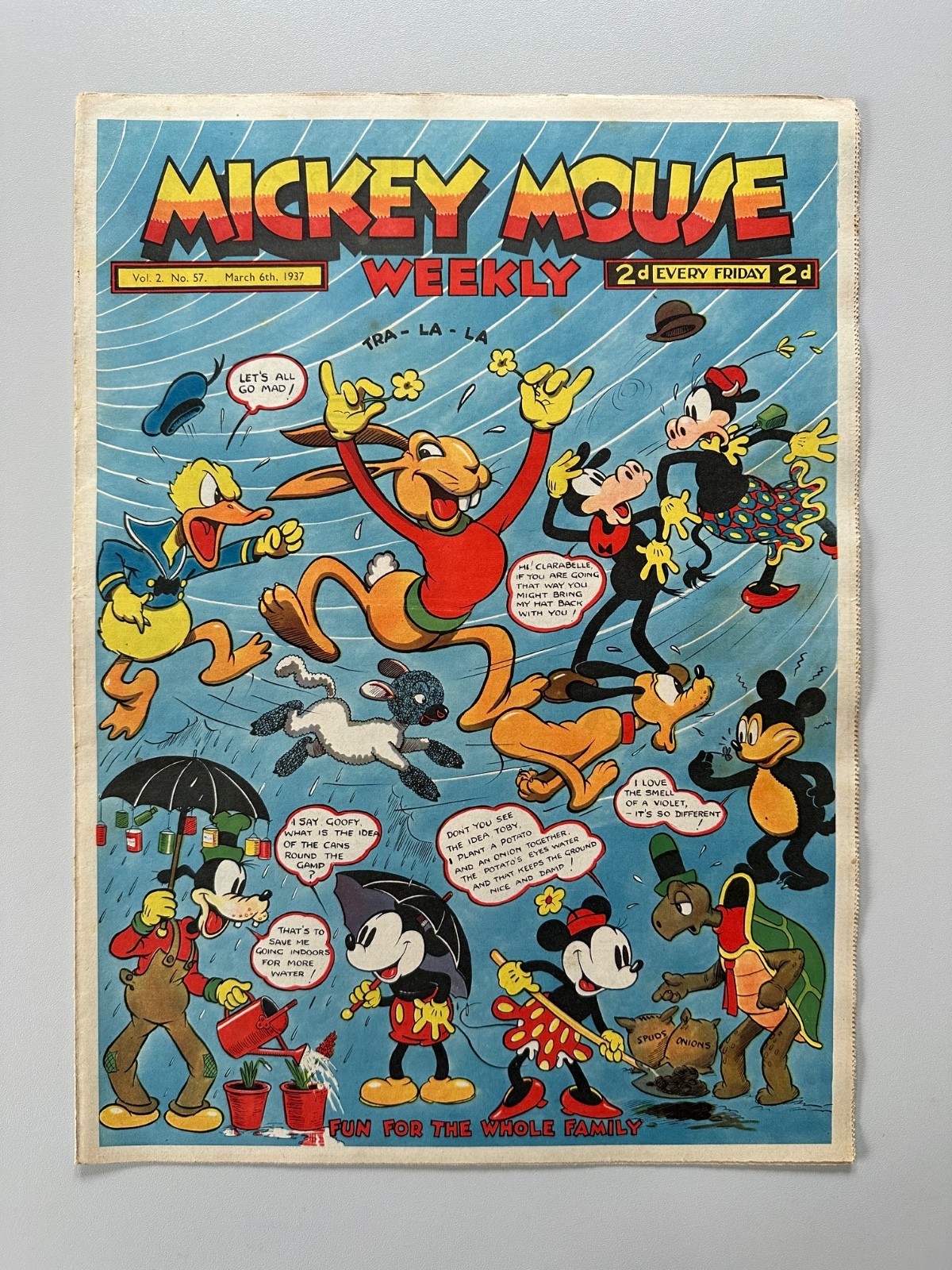 Mickey Mouse Weekly Comic #57 March 6th 1937 FN- RARE