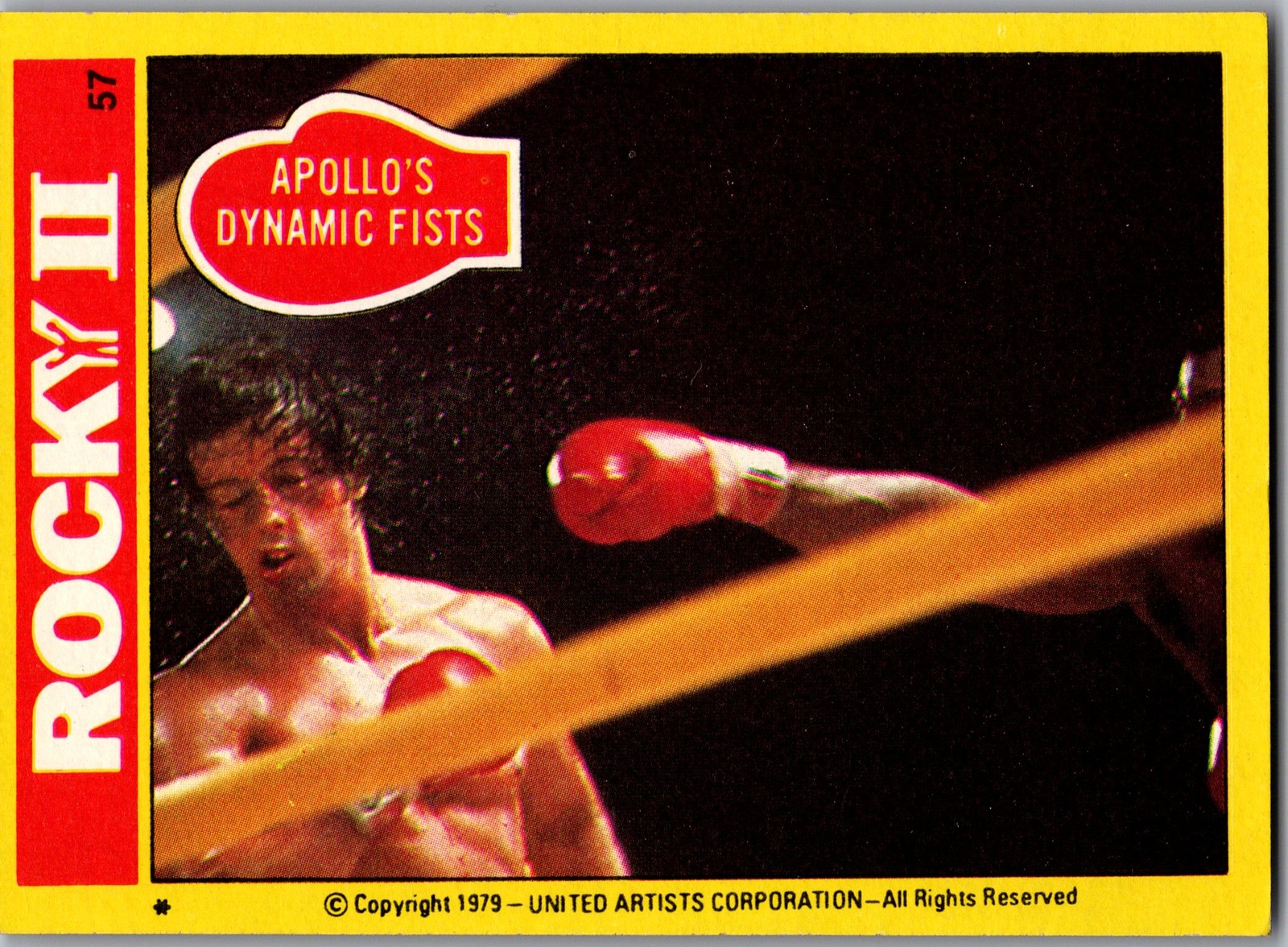 1979 Topps Rocky II #57 Apollo's Dynamic Fists