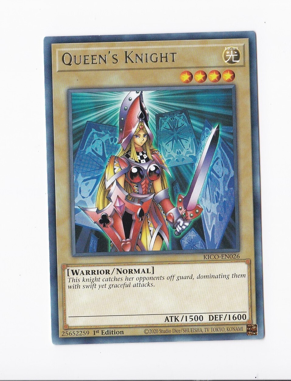 2020 Konami YuGiOh! 1st Edition - Queen's Knight KICO-EN026