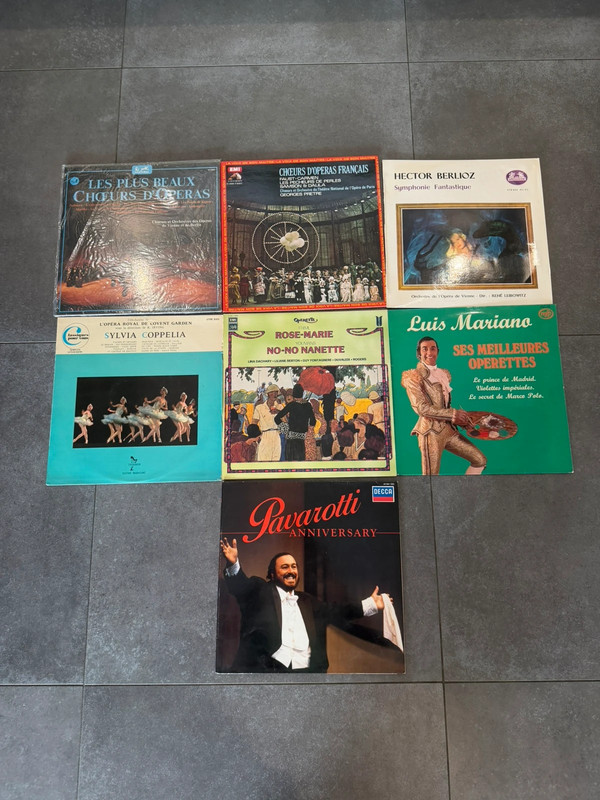 Lot de 7 vinyles 33t opéra