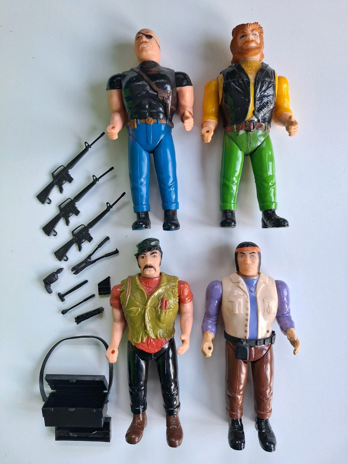 1984 Galoob 6" A-Team Figure Bad Guys Cobra Viper Python Rattlor Vintage anni 80 