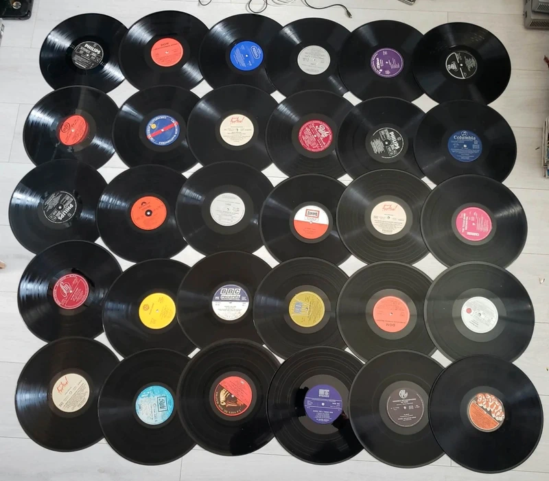 Lot 30 disques Vinyle 33t tours pour deco Décoration Vintage