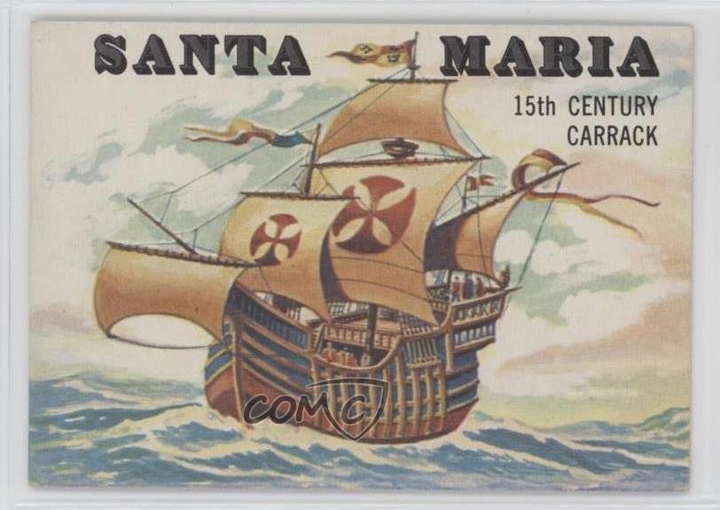 1955 Topps Rails and Sails Santa Maria #137 2k3