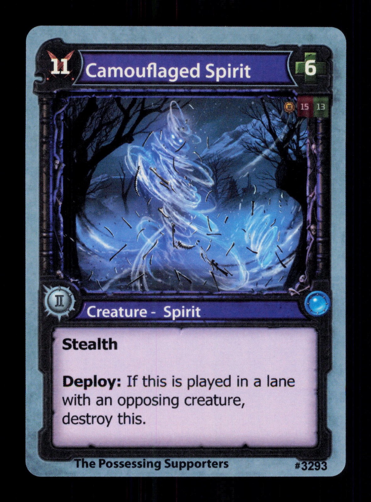 Mimetica Spirit Blue Solforge Fusion Spirit Trading Card TC