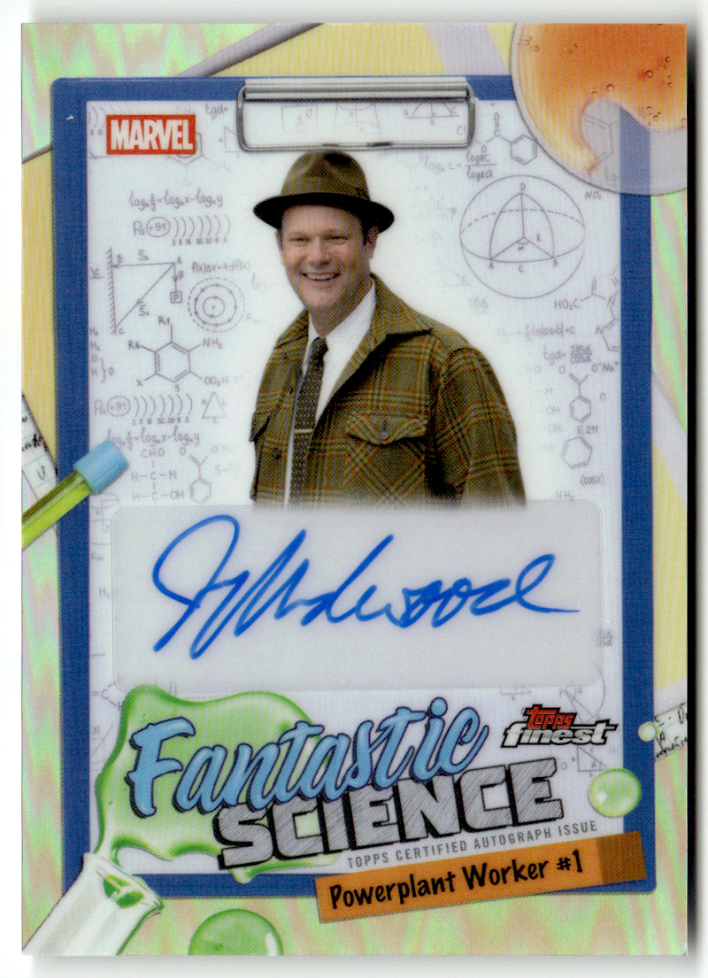 Topps Marvel Finest 2026 No. FS-12 Jay Underwood Powerplant Worker Science Auto