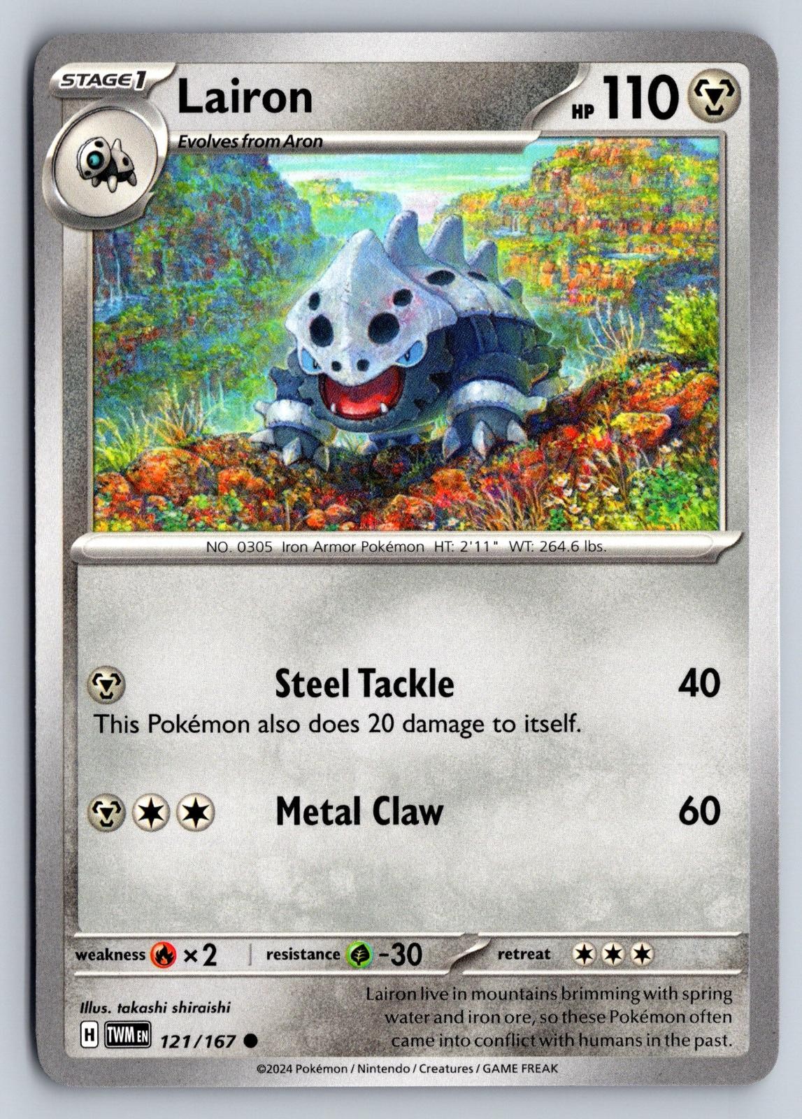 Lairon 121/167 Maschera del Crepuscolo Pokemon shiraishi