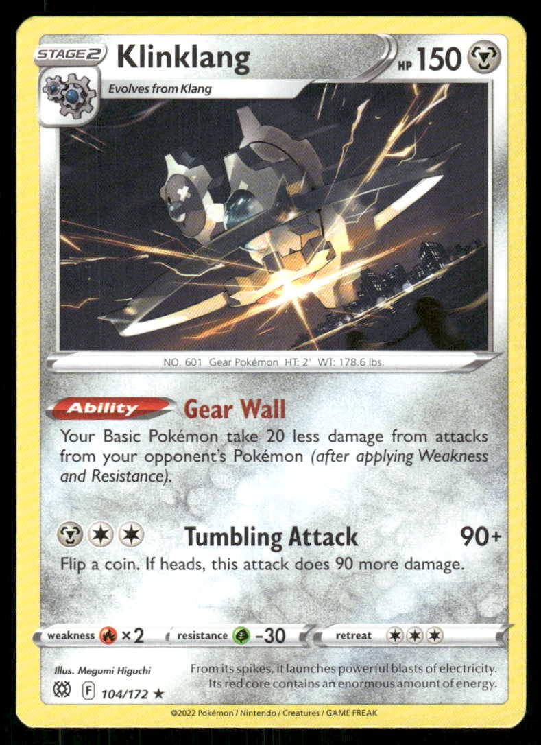 POKEMON KLINKLANG STELLE BRILLANTI 104/172 R QUASI NUOVO/M
