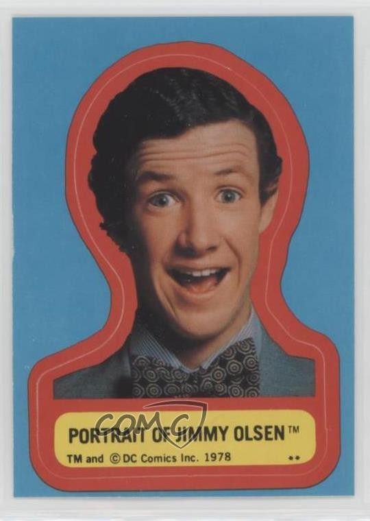 1978 Topps Superman The Movie Stickers Portrait of Jimmy Olsen jg3
