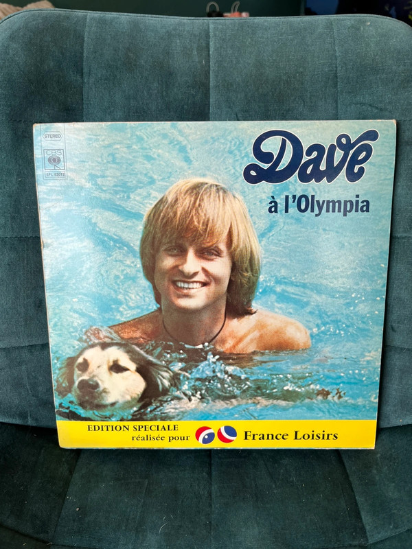 Vinyle 33T Dave – À l'Olympia – Live 1977 – Edition France Loisirs – CBS