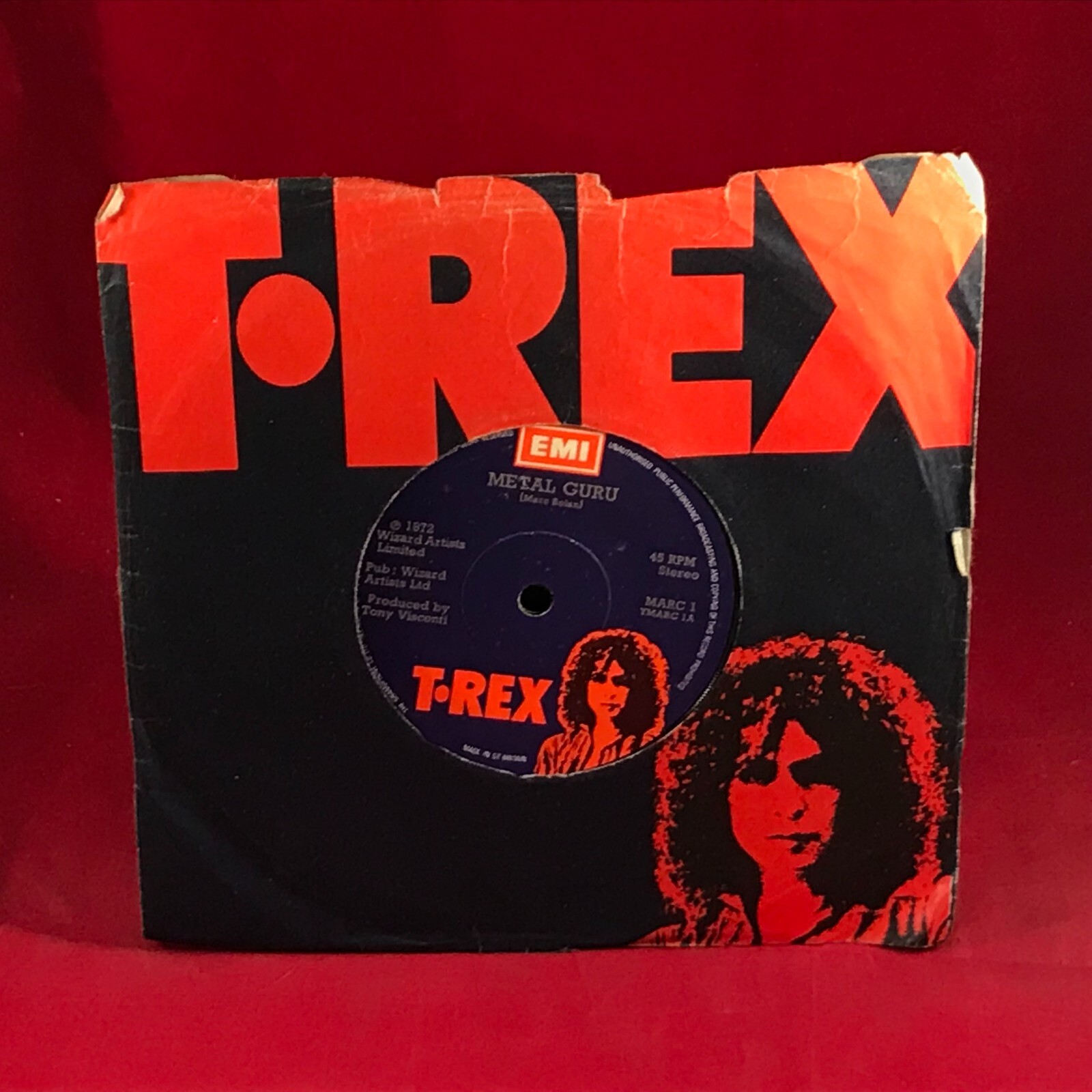 T-REX Metal Guru 1972 UK 3-track 7" vinyl single original Marc Bolan 45 MARC1 ~~