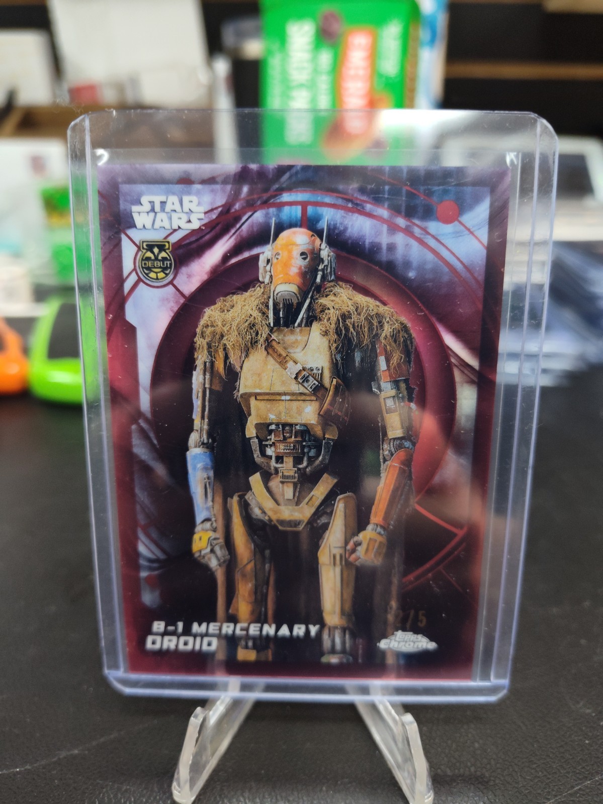 B-1 Mercenary Droid /5 Red Refractor #163 2026 Topps chrome Star Wars
