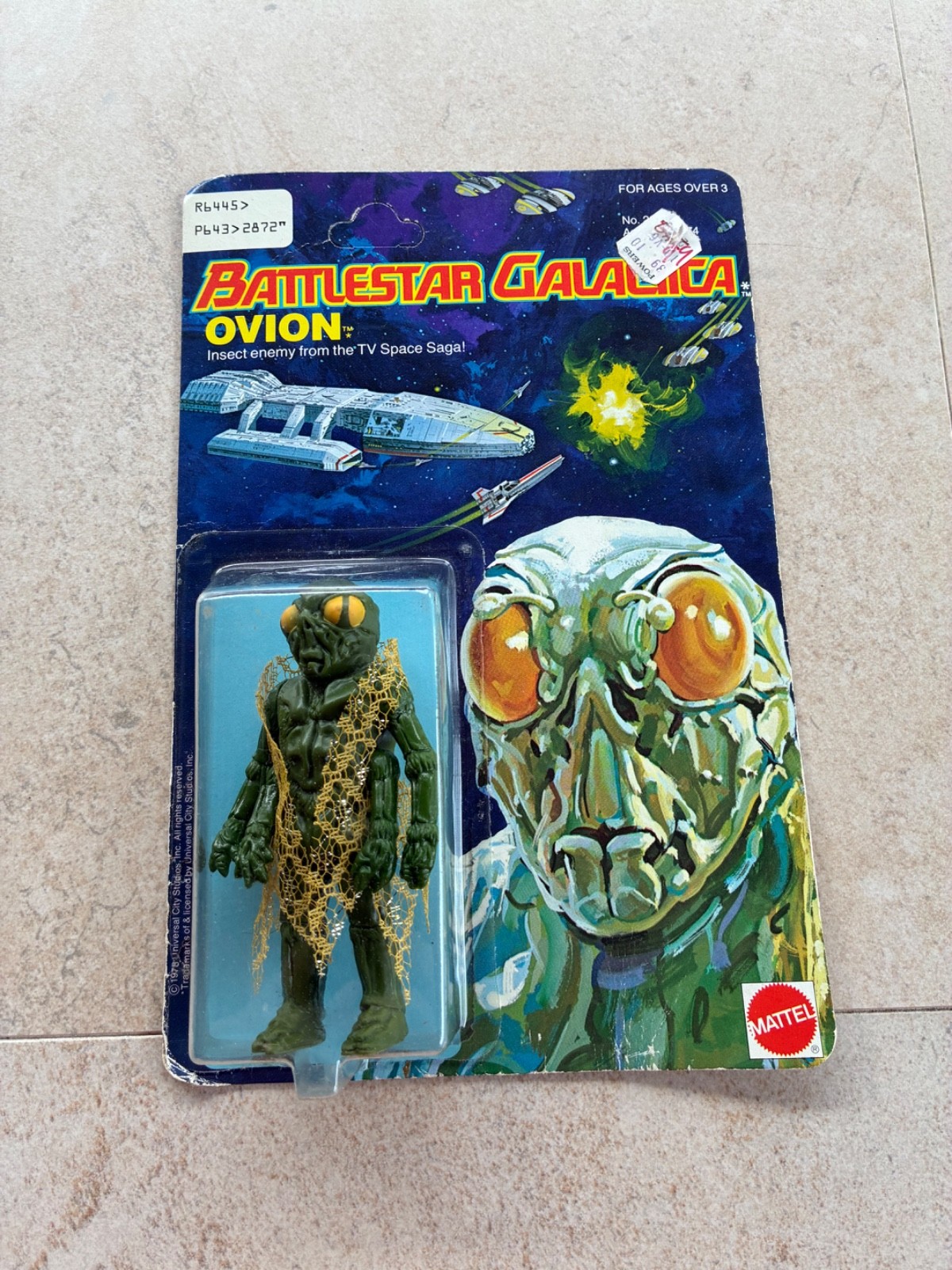 Vintage 1978 Battlestar Galactica Ovion Figure Original Package Unpunched