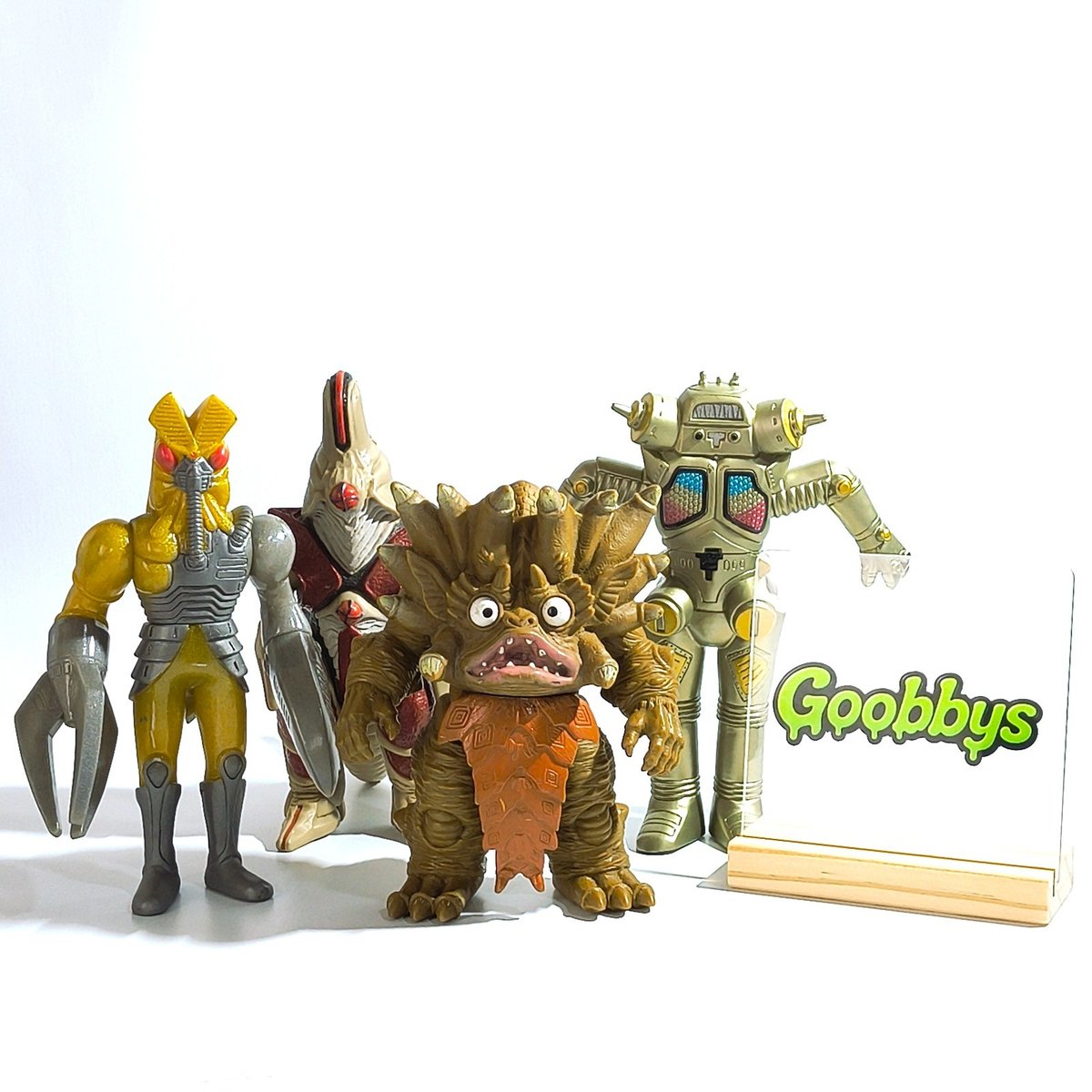 Lotto Sofubi Figurine Giapponesi Monster Soft Vinyl #001 Bandai Usate Buone US STOCK