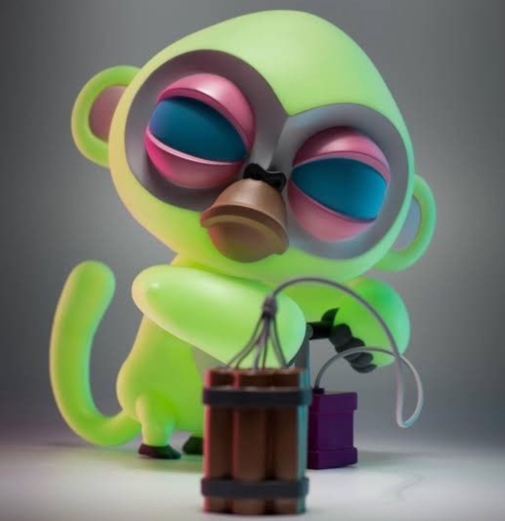 COARSETOYS JPX x GROSSO: FIGURA 7 POLLICI. MAMBO COUNTDOWN GID ACCESO NUOVO APERTO