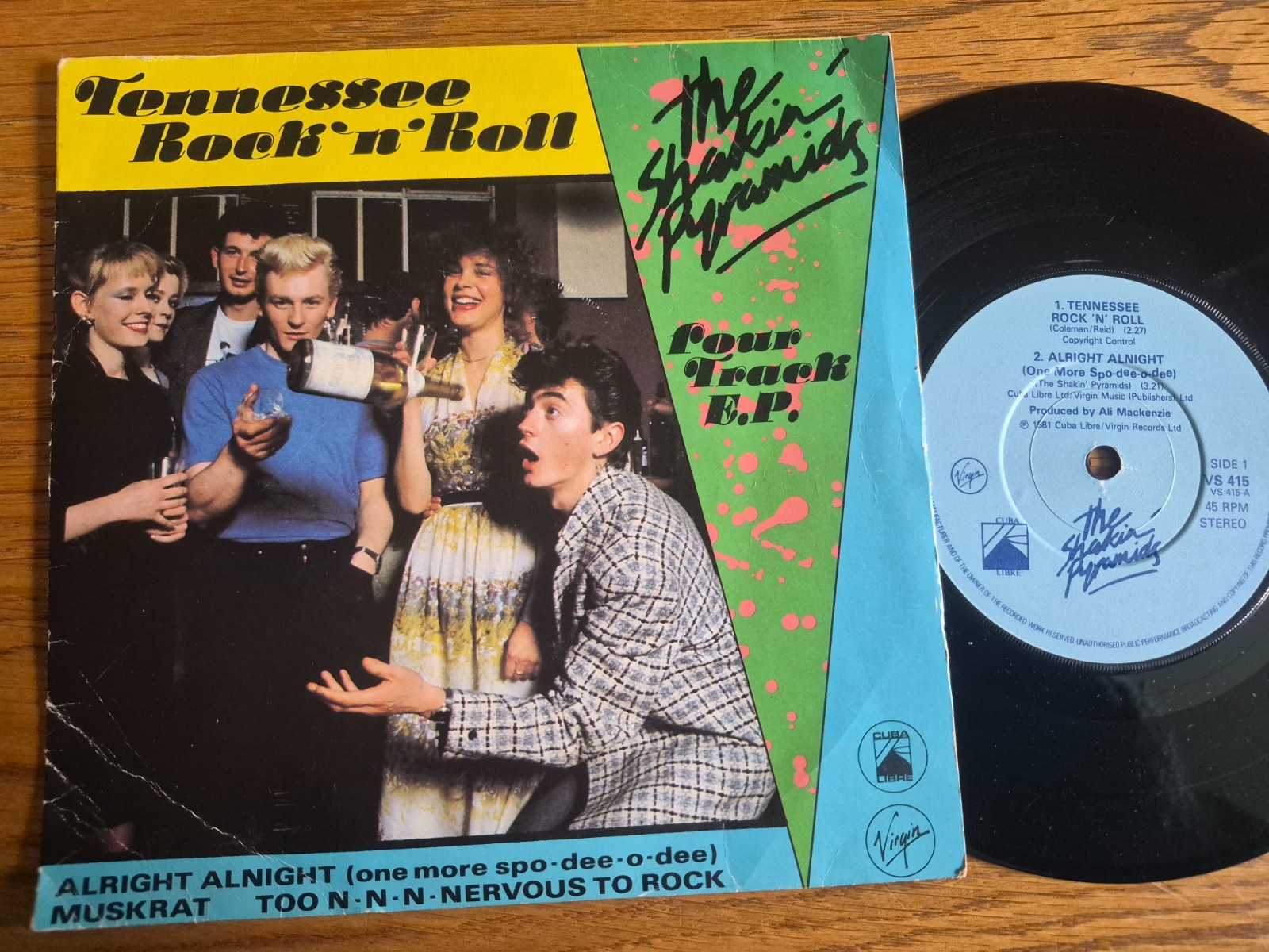 The Shakin' Pyramids – Tennessee Rock 'N' Roll 1981 EP Virgin – VS 415 7”