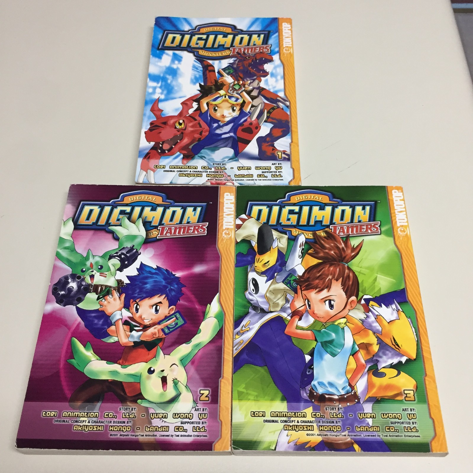 Digimon Tamers Volume 1 2 3 Manga Inglese Set Quasi Completo Serie TokyoPop