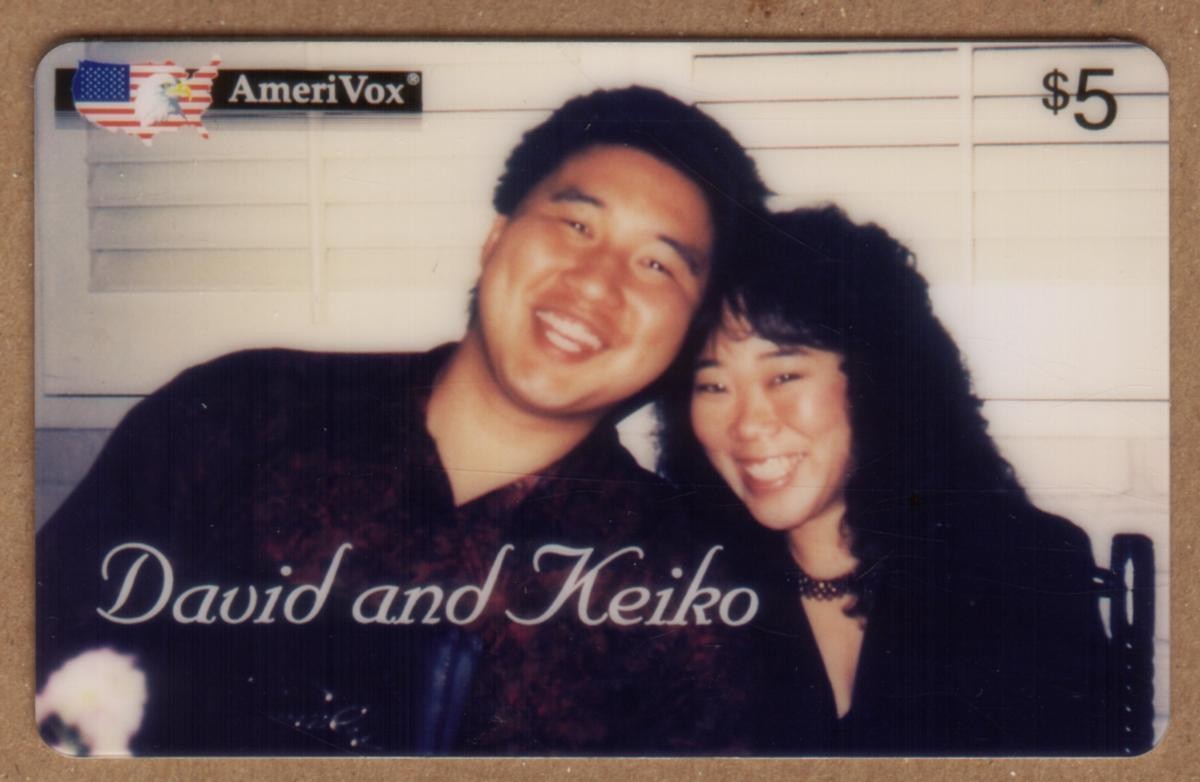 Scheda telefonica TEST Matrimonio di David Shizuo Ikeda & Shannon Keiko Kajikawa (03/94)