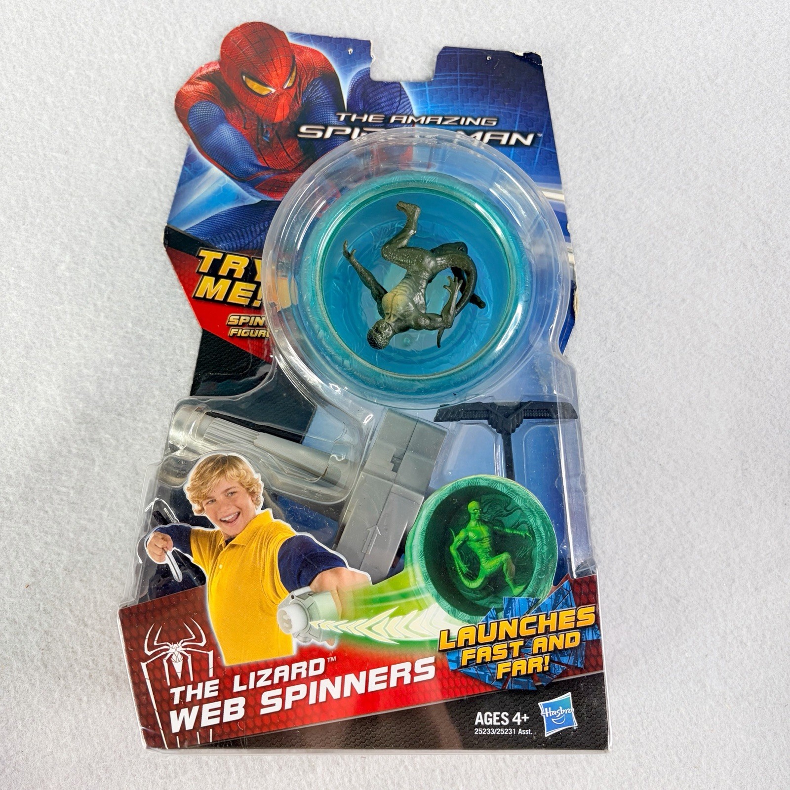Amazing Spiderman THE LIZARD WEB SPINNERS lanciafigure Hasbro 2011 NUOVO DI ZECCA