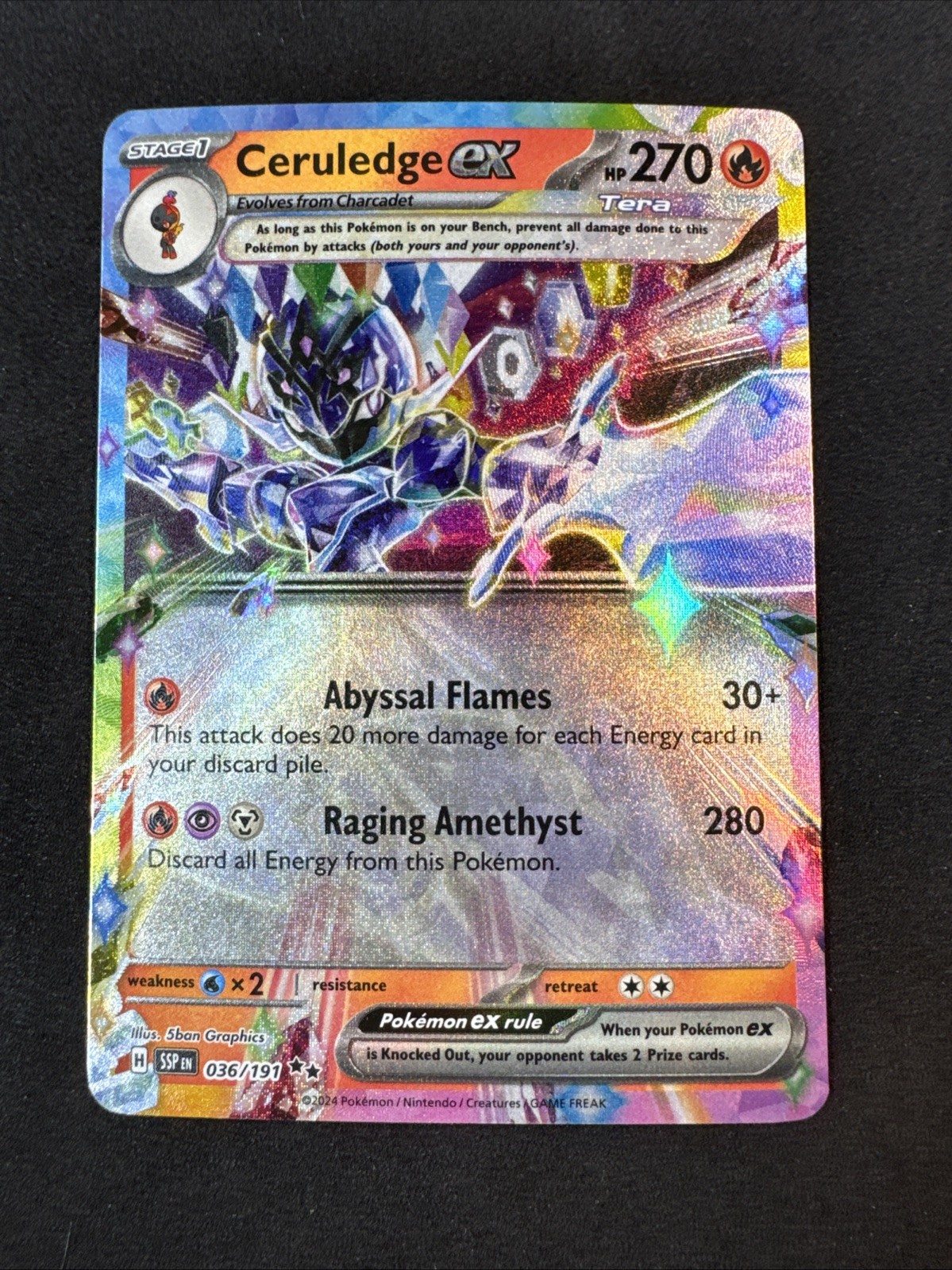 Ceruledge ex 036/191 Sv08: Scintille Urgenti Holo Pokemon