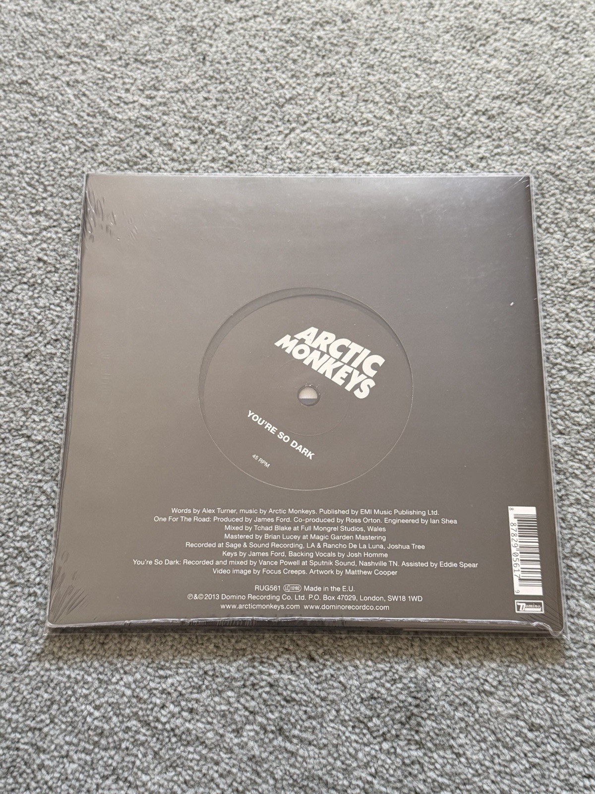 Arctic Monkeys One For The Road AM 7” Vinyl Single Record You’re So Dark B-Side