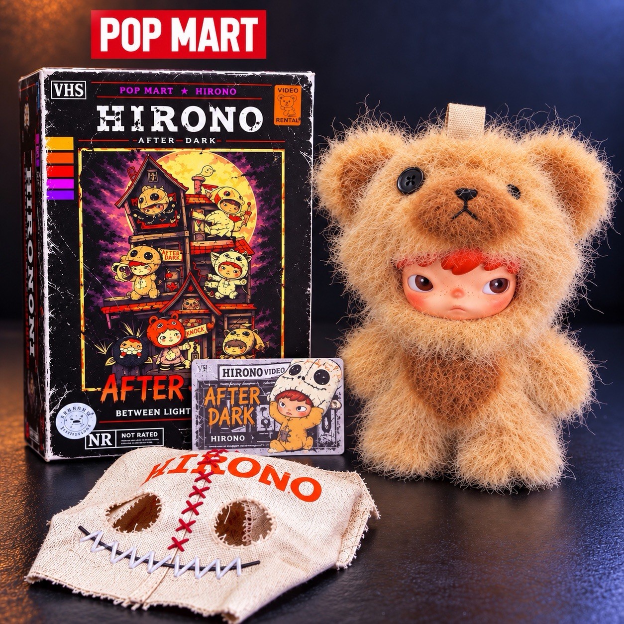 Popmart Hirono After Dark MASKED Vinyl Plush Pendant Same Day Post