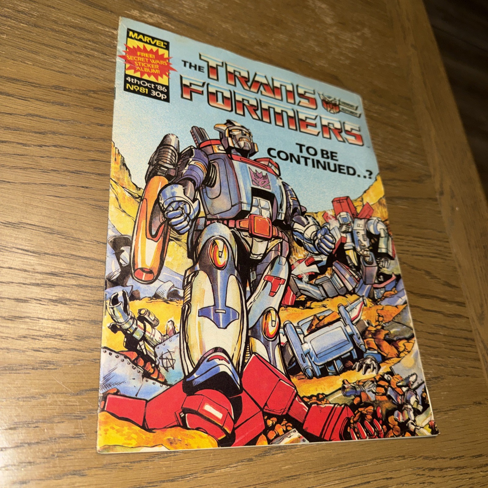 TRANSFORMERS BRITISH WEEKLY #81 MARVEL UK COMIC 1986
