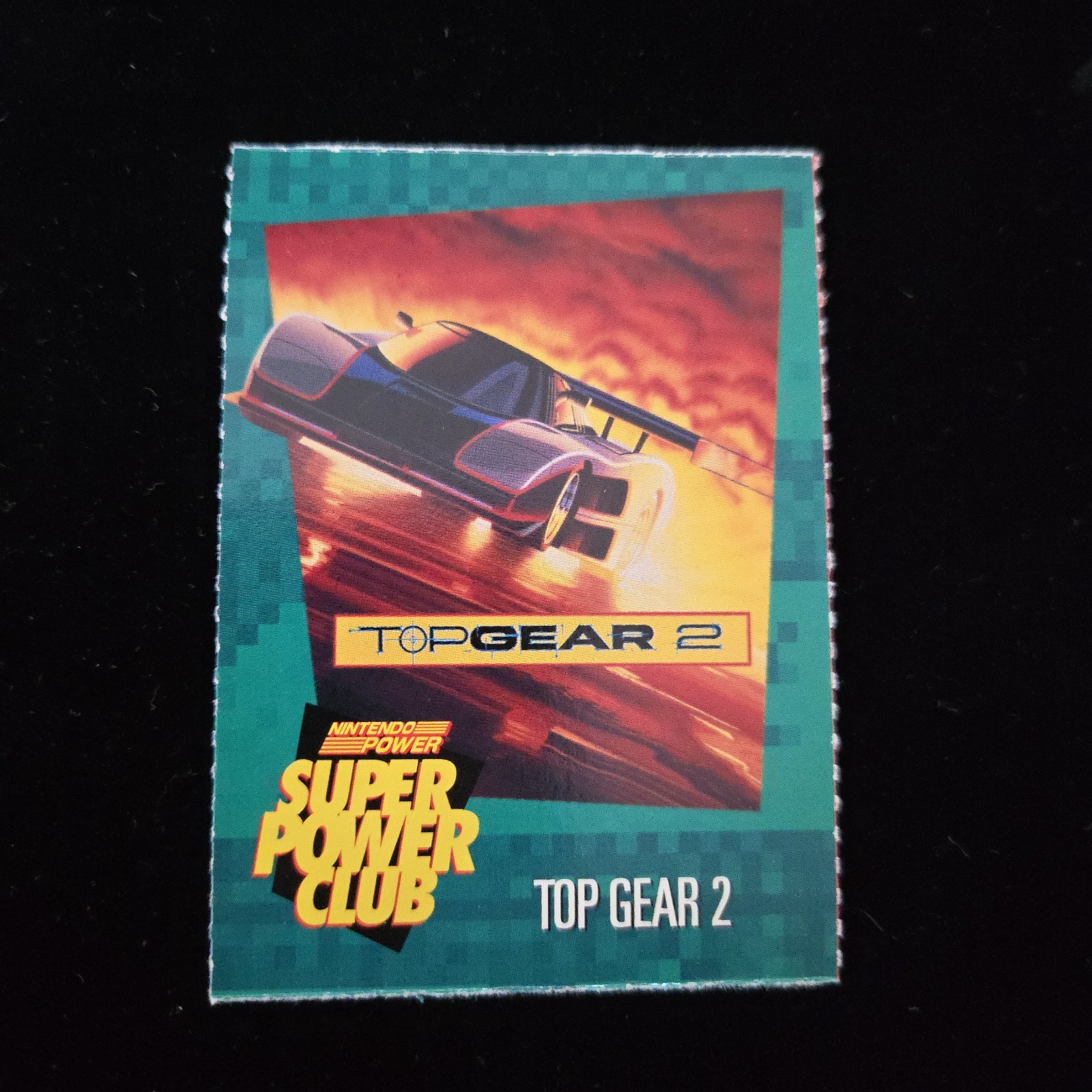 Nintendo Power Super Power Club Magazine Card 73 Top Gear 2