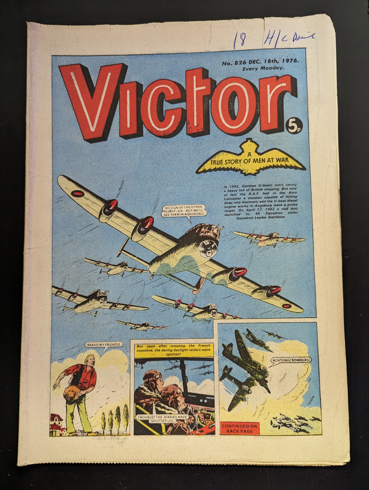 The Victor Comic, No 826, December 18th 1976.