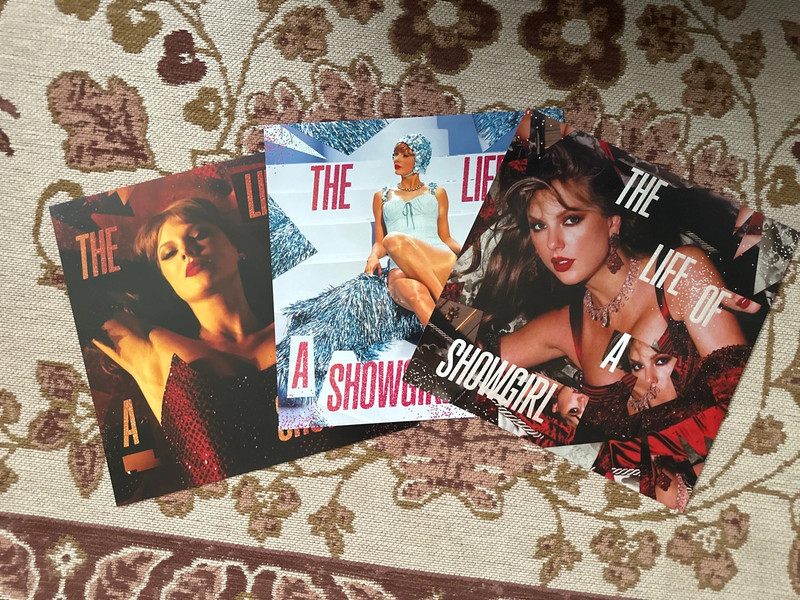 Taylor Swift - The Life of a Showgirl holiday collection covers