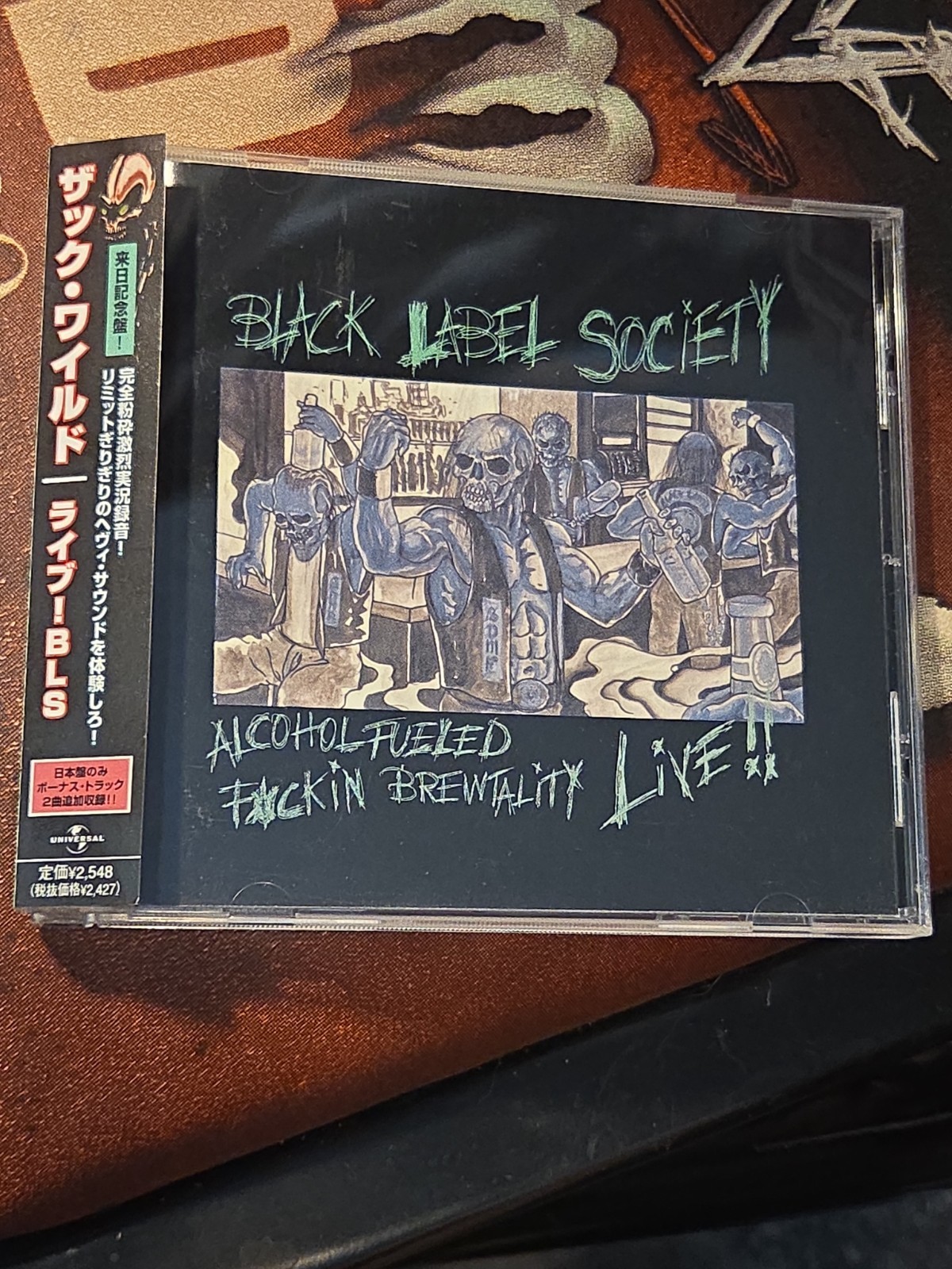 Black Label Society Alcohol Fueled Brewtality Live 1st Press Japan CD Obi UICE-1
