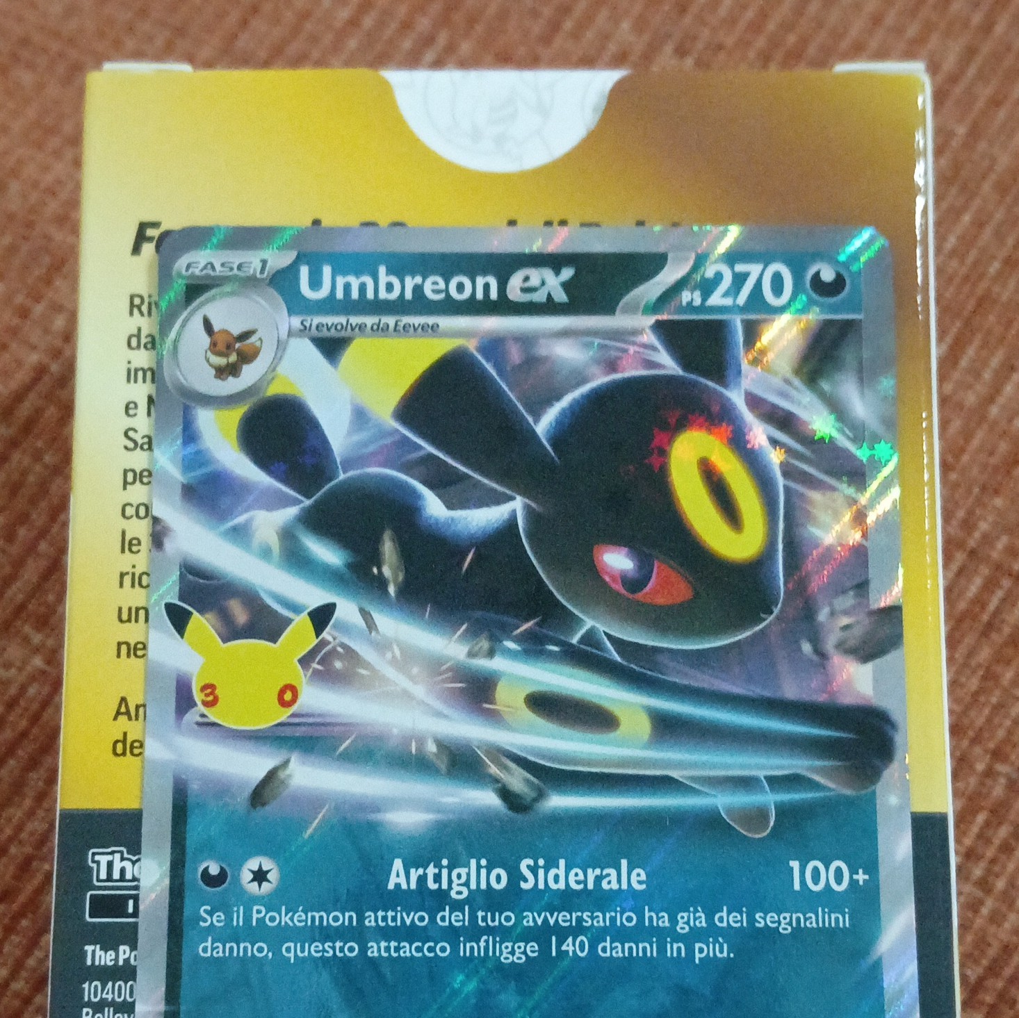 Pokémon Umbreon EX Fase 1 PV 270 Olografico Italiano 2016 The Pokémon Company