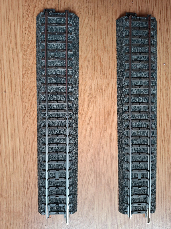 2 Märklin 24922 overgangs-rail K naar C trein locomotief modelspoor spoorwegen railway railroad